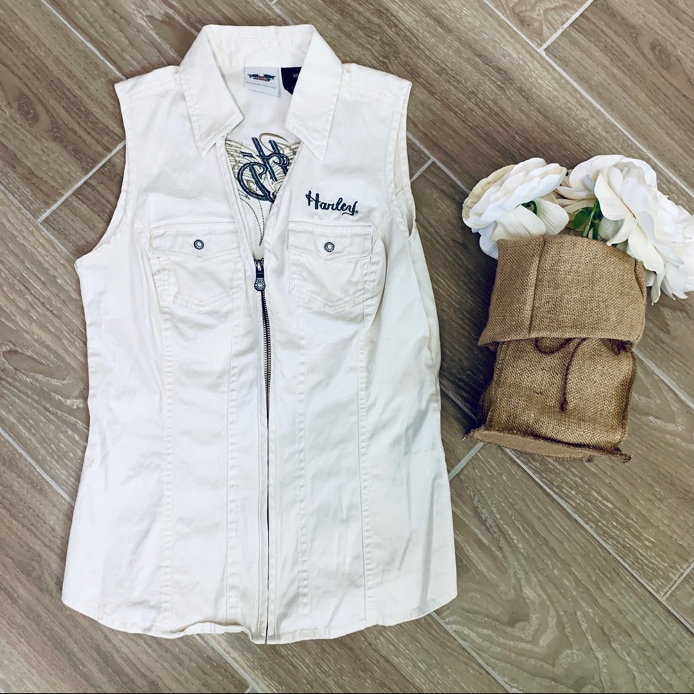 Harley Davidson Button Vest